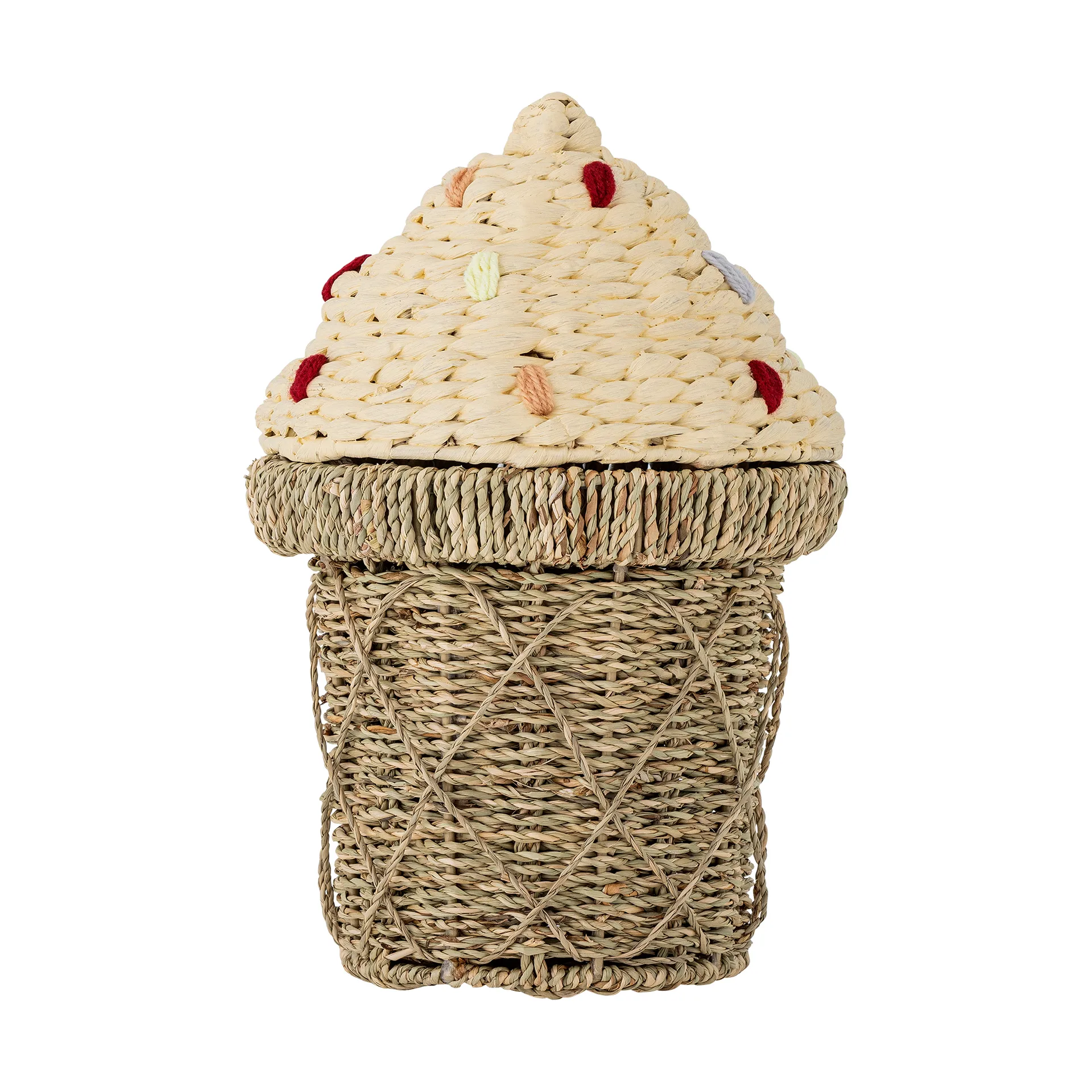 Bloomingville Panier Cillie avec couvercle cm Naturel