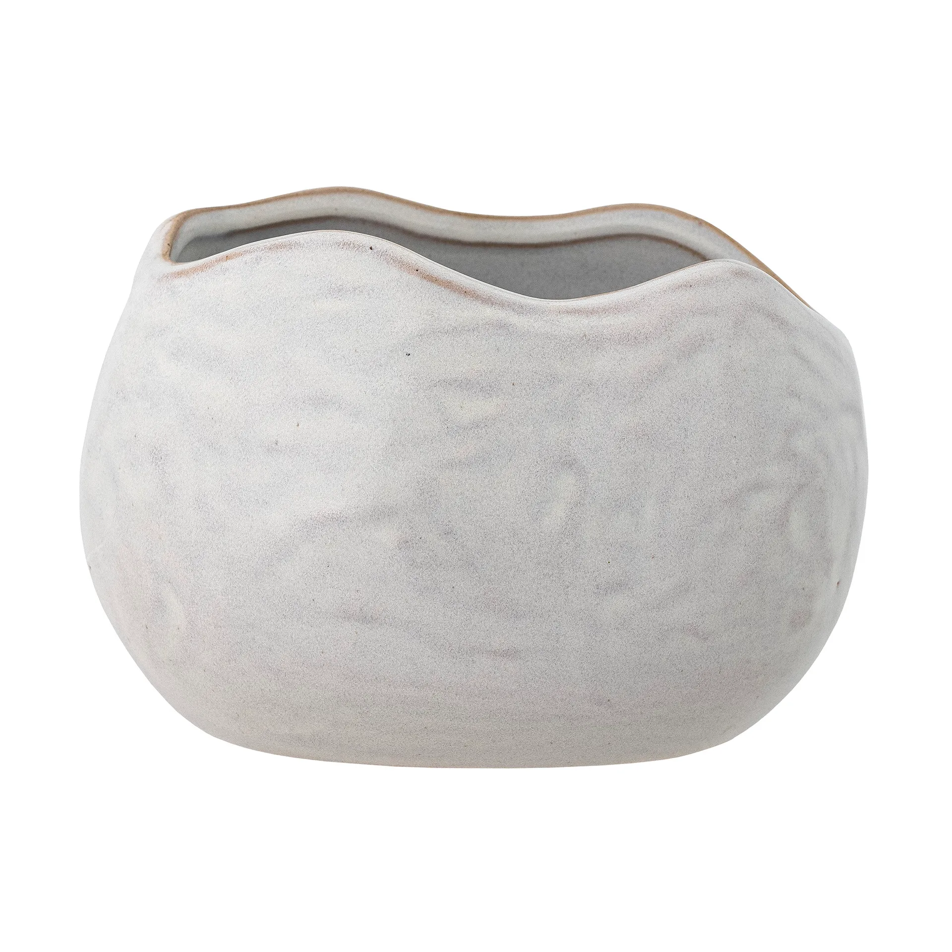 Bloomingville - Pennie Urtepotteskjuler, Hvid, Stentøj - L16,5 Ã H11 Ã B13 cm