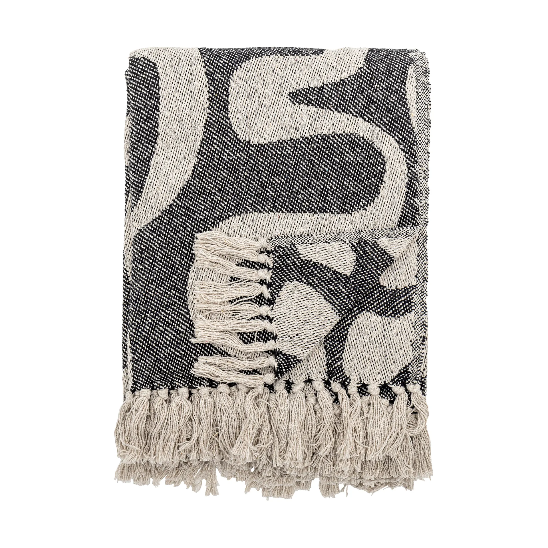 Bloomingville Plaid en coton Salobre cm Noir