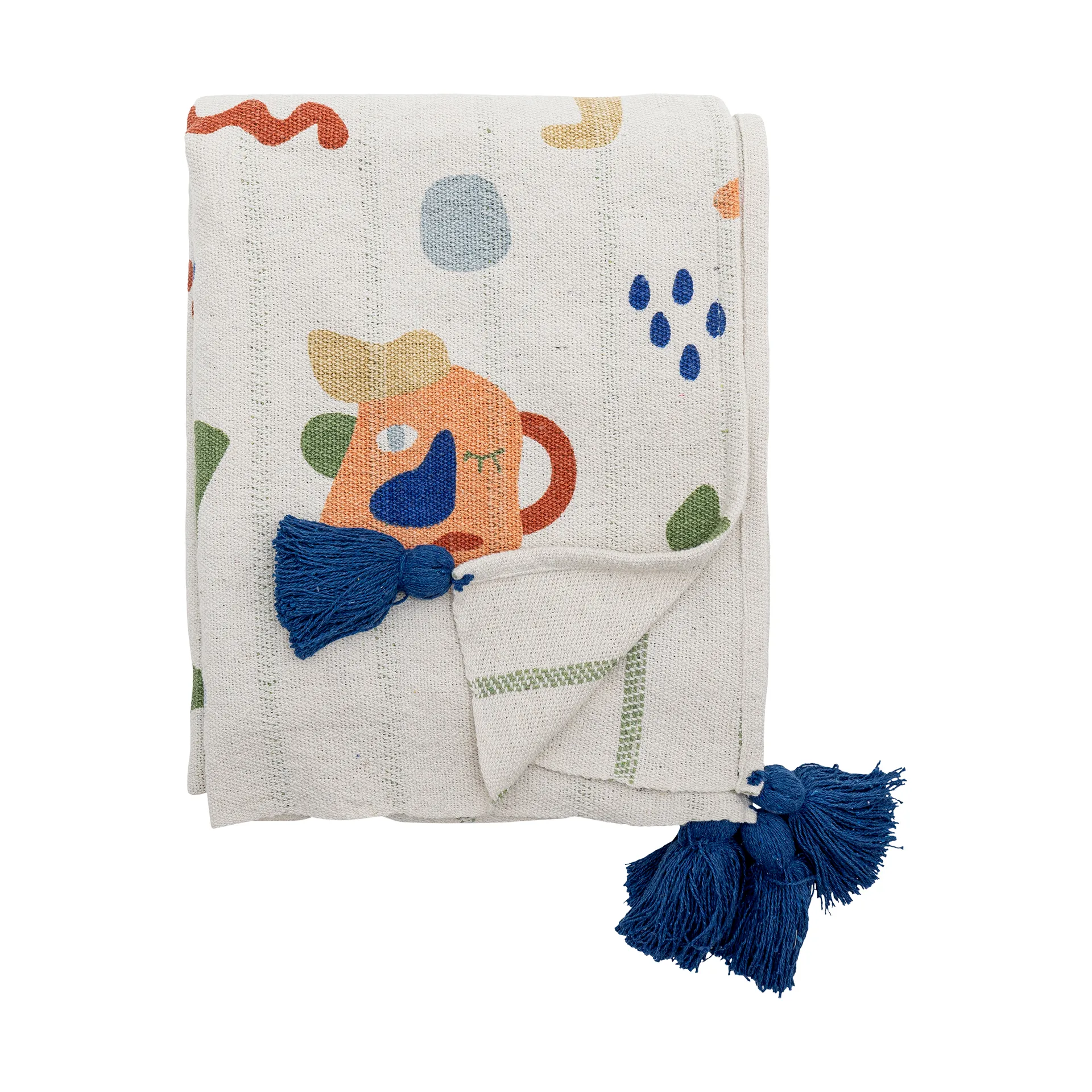Bloomingville Plaid en coton Sylvie cm Naturel