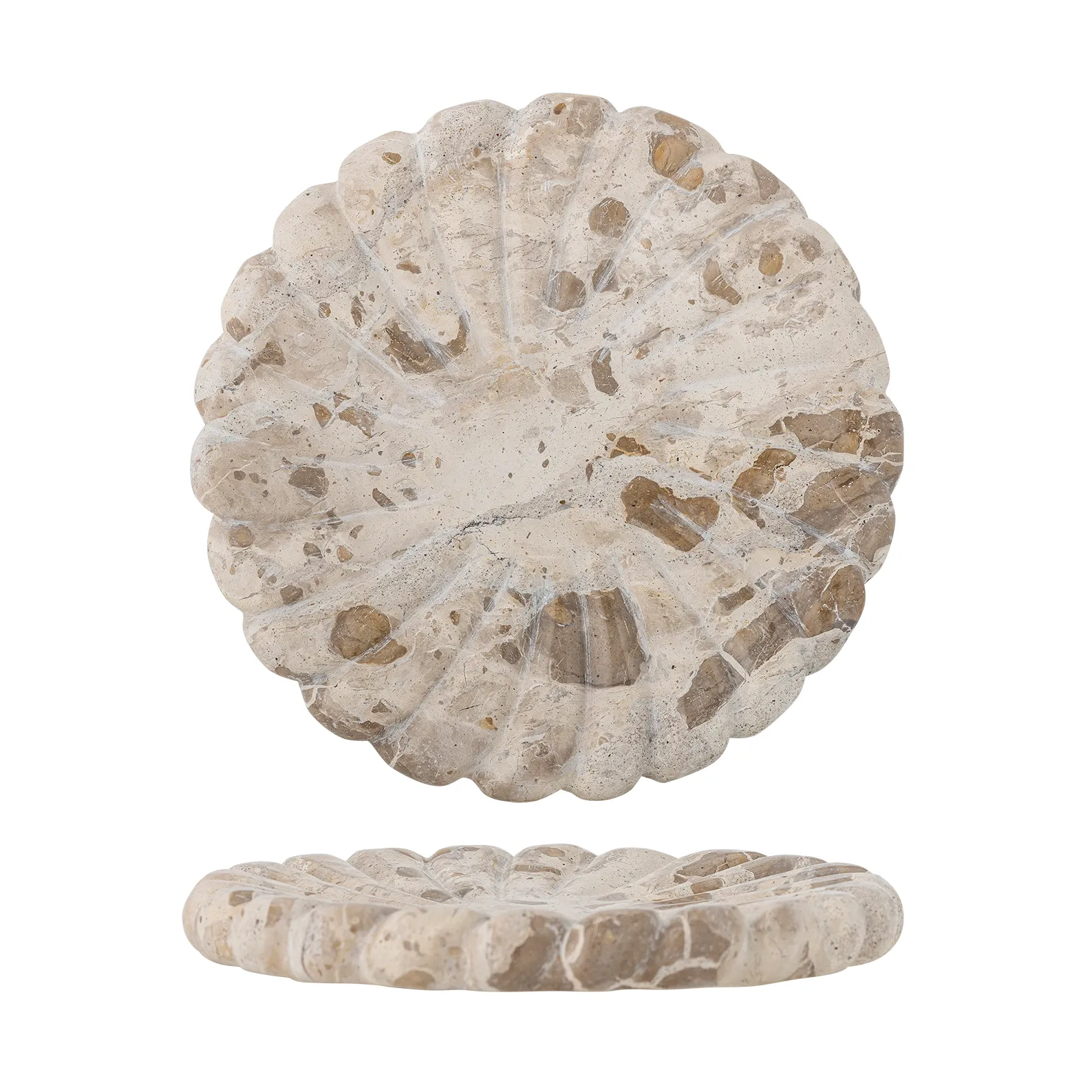 Bloomingville Plateau Marlie en marbre Ø22,5 cm Naturel