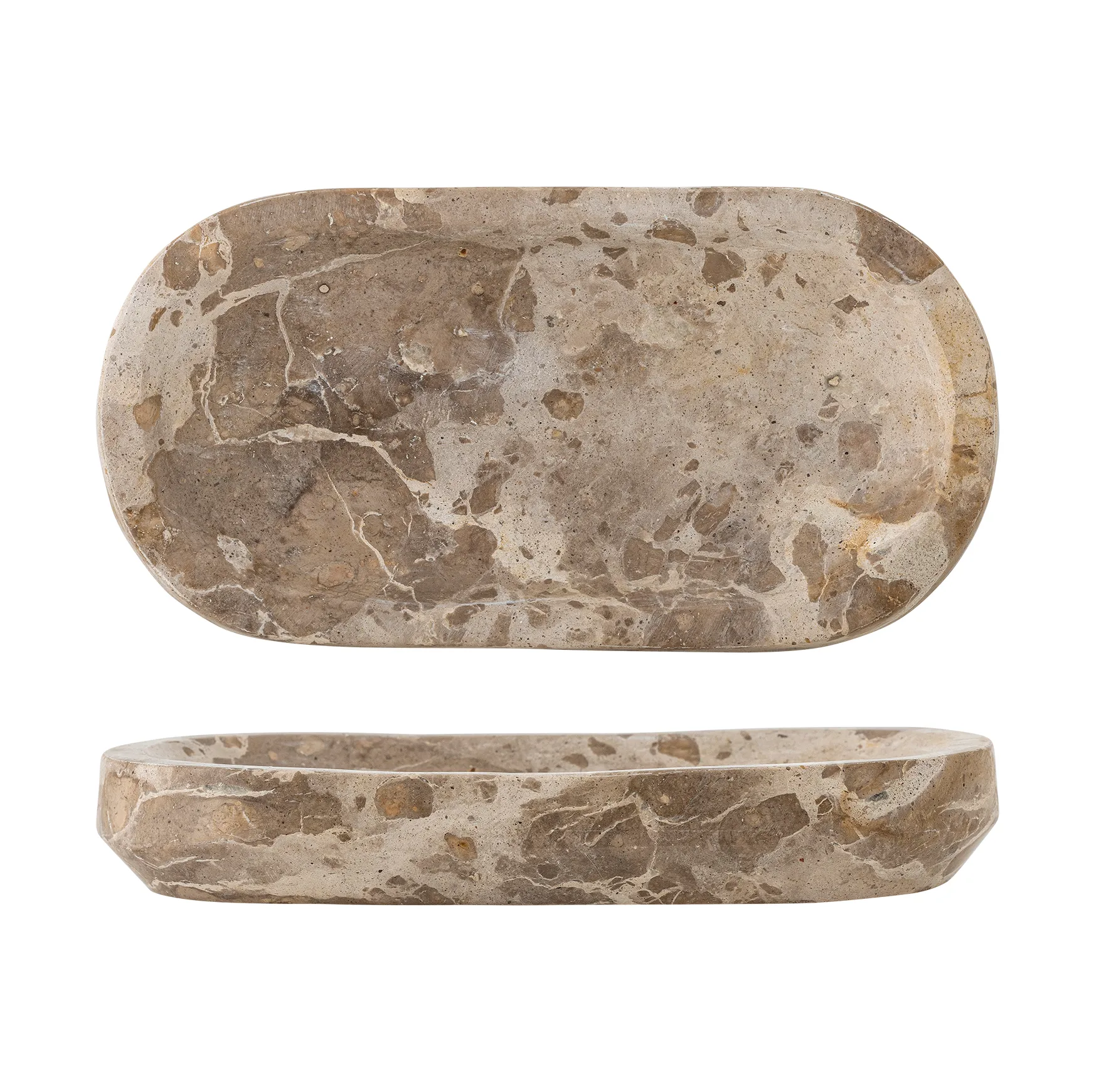 Bloomingville Plateau Shao en marbre 24,5x12,5 cm Naturel