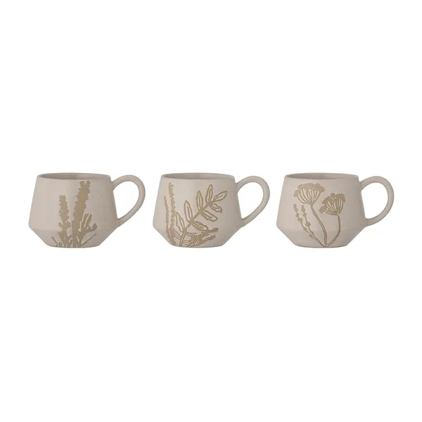 Primrose mugg 38 cl 3 delar, Natur