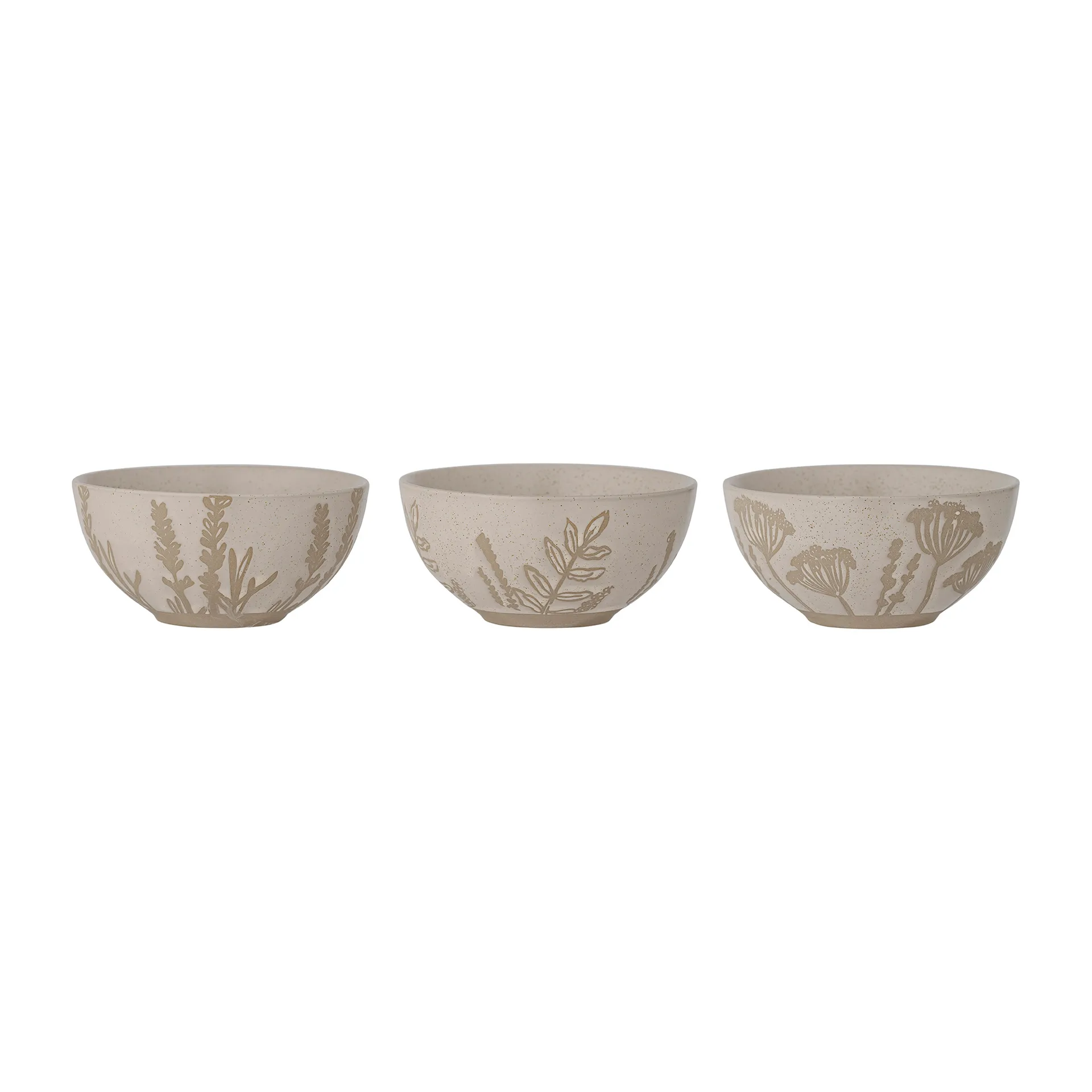 Bloomingville Primrose sk&aring;l &Oslash;11,5 cm 3 delar Natur