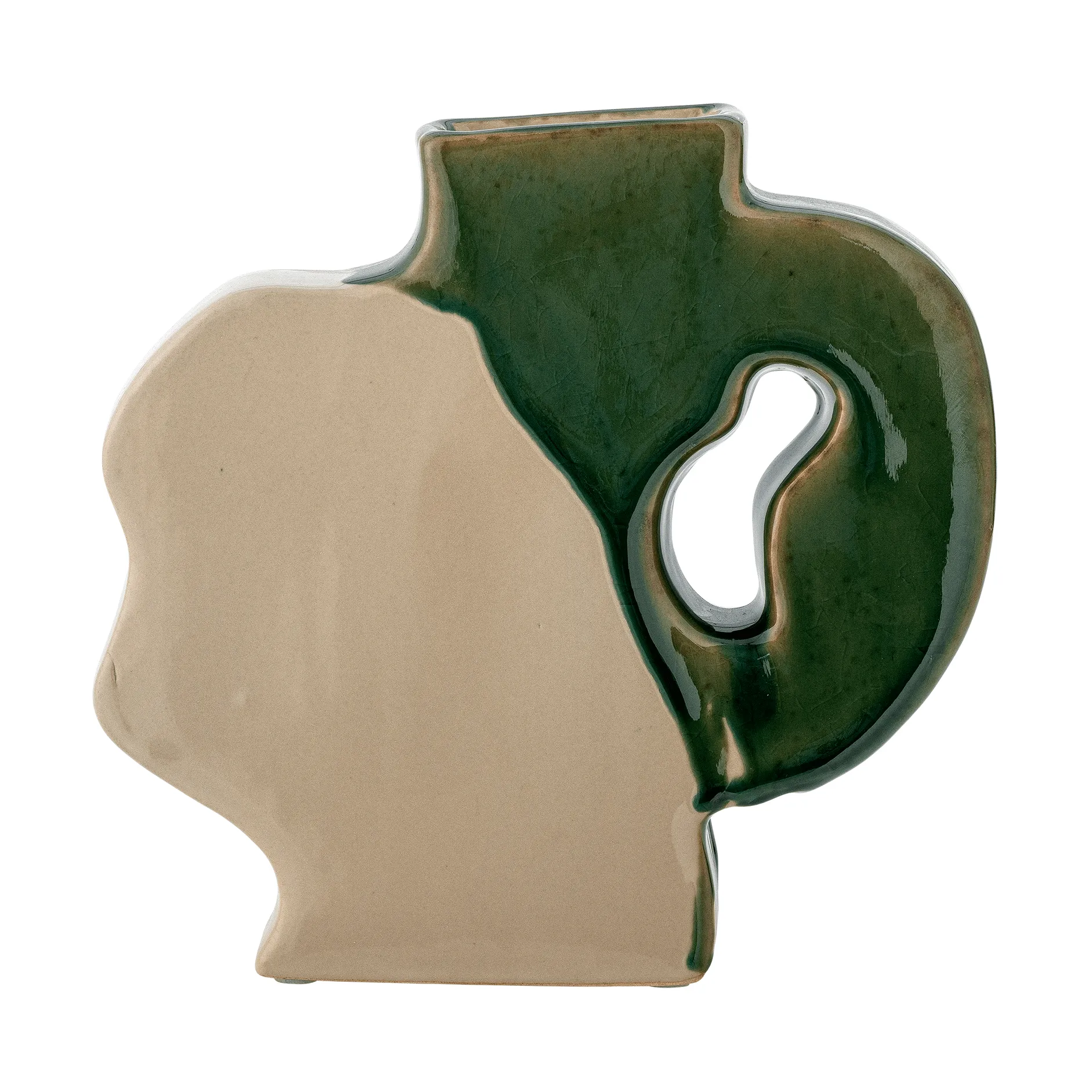 Bloomingville River vase Green, 20,5x20 cm