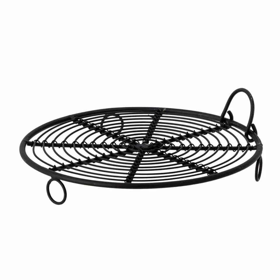 Bordskåner Bloomingville Sammy - bordbeskytter i sort metal Ø16 cm