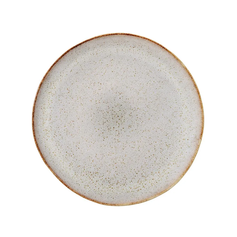 Bloomingville - Sandrine Tallerken, Natur, Stentøj, D22xH2 cm