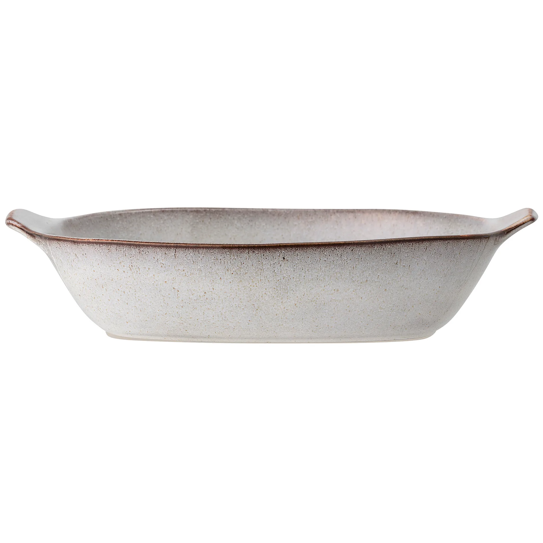 Bloomingville - Sandrine Ovnfast Fad, Natur, Stentøj - L42,5 Ã H9 Ã B27,5 cm