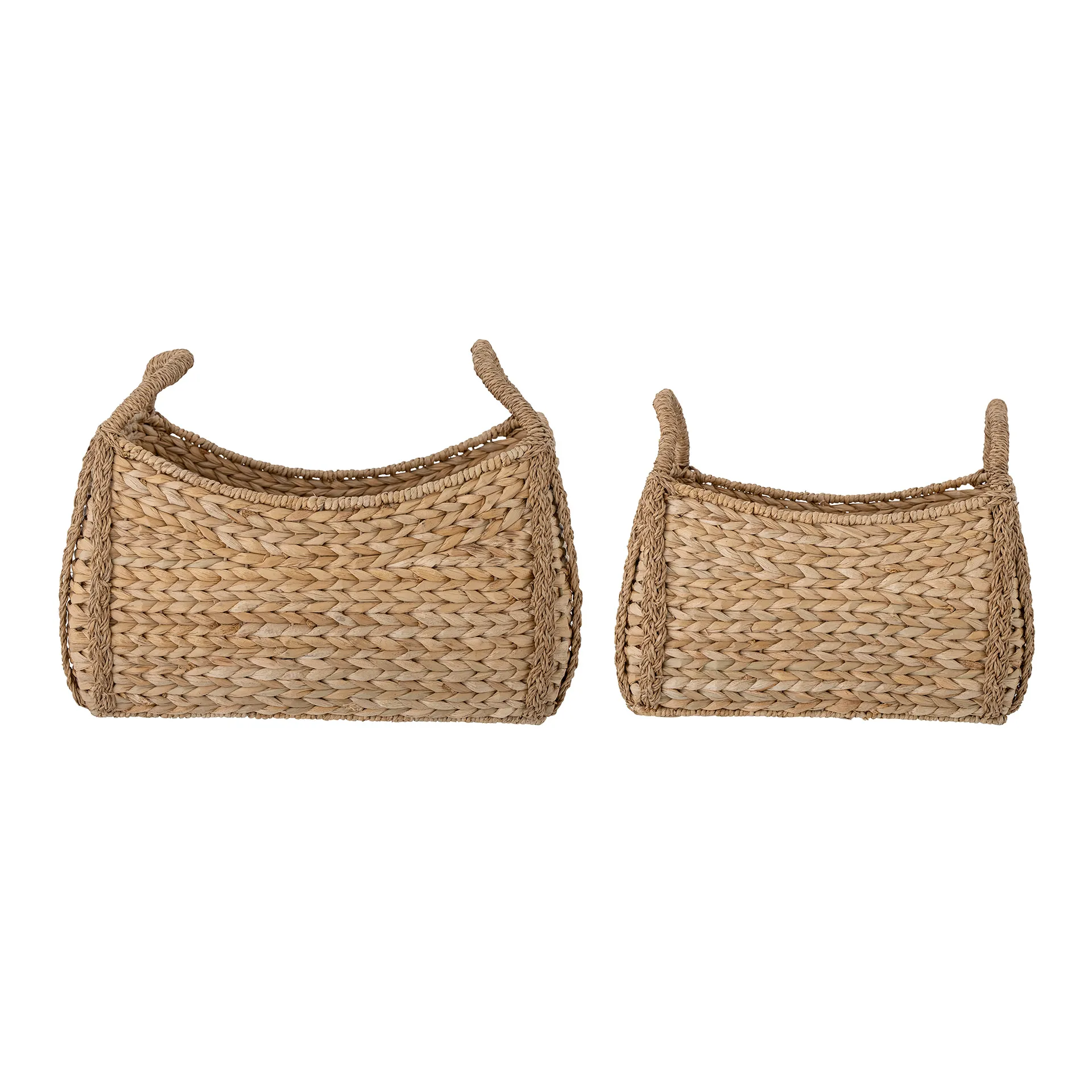 Bloomingville - Selma Kurv, Natur, bankuangræs - L41 Ã B28 Ã H25/L51 Ã B38 Ã H33 cm, sæt med 2