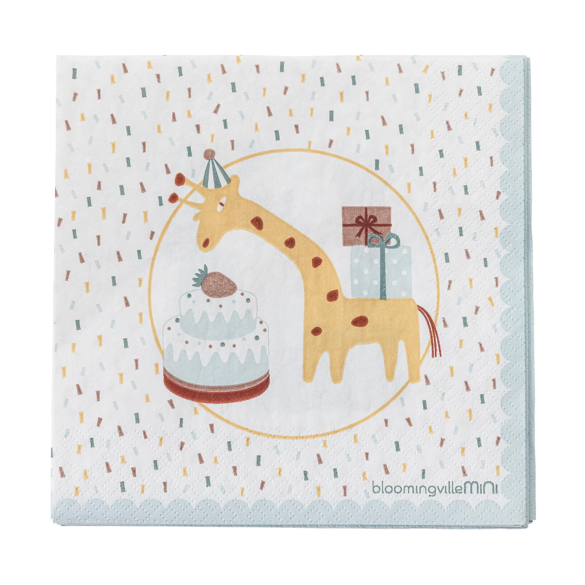 Bloomingville Serviette en papier Celebrate, lot de 20 Bleu