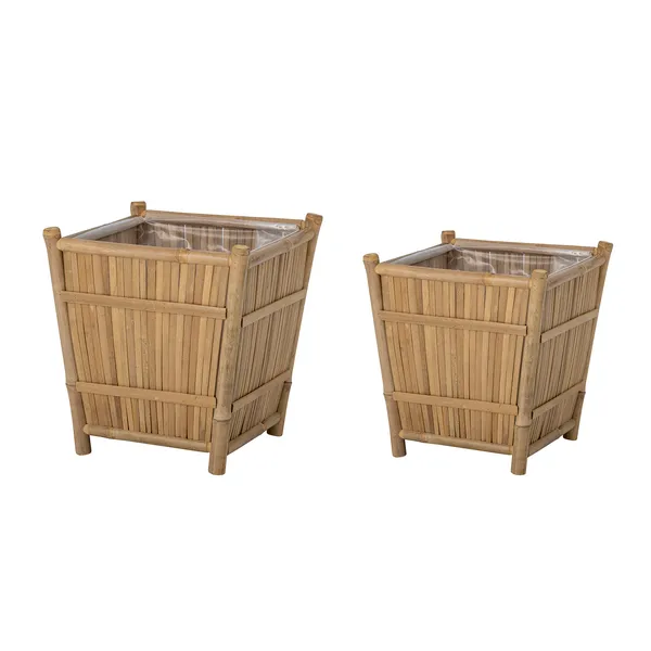 Sole blomkrukaset 2-pack, Bambu