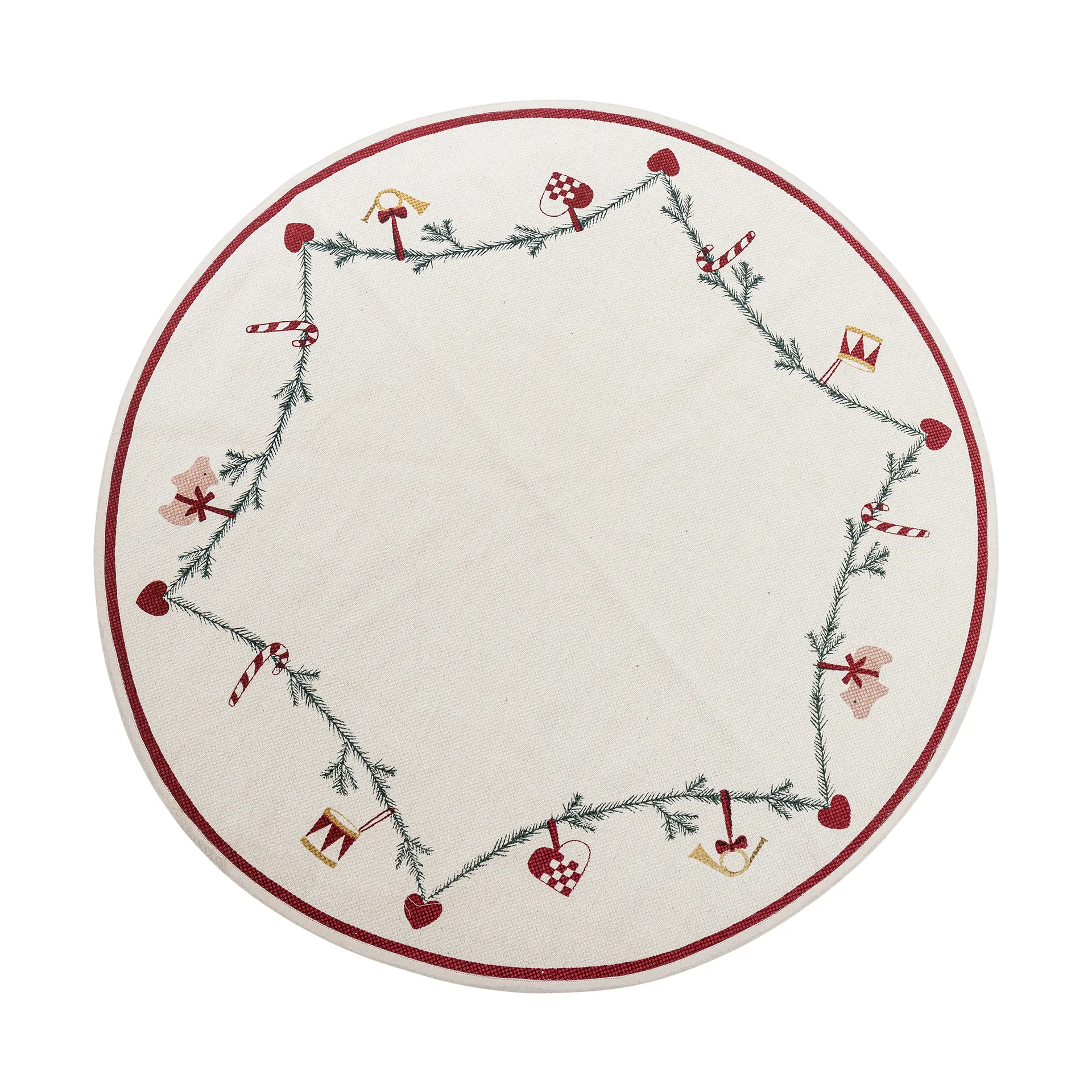 Bloomingville Tapis de sapin Yule Ø Rouge