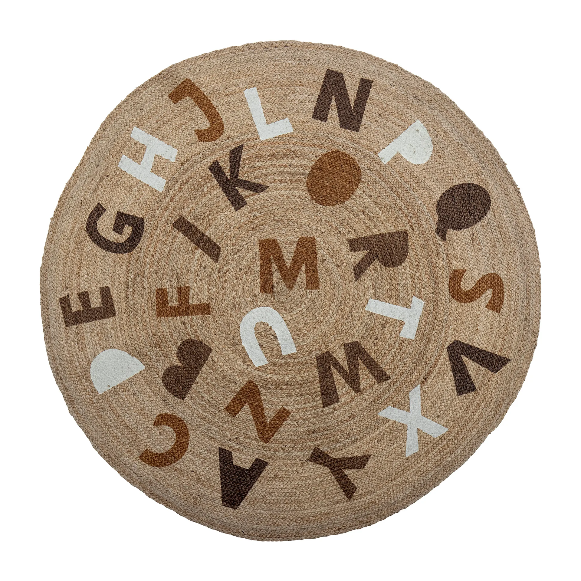 Bloomingville Tapis en jute Dinne Ø Alphabet