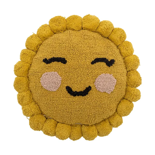 Vigge kudde Ø30 cm, Yellow sun