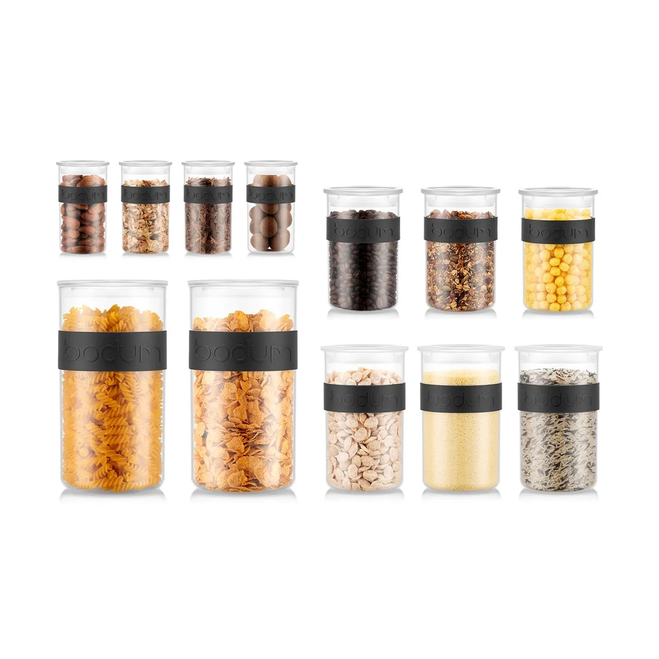 Bodum Bocal de rangement avec couvercle Presso 12 pièces Clair