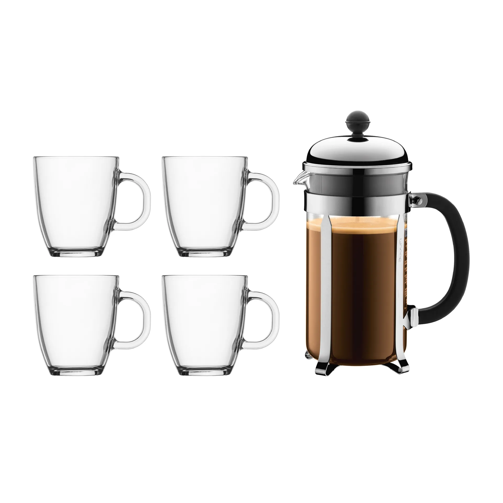 Bodum Chambord presskanna 1 l och koppar 5 delar
