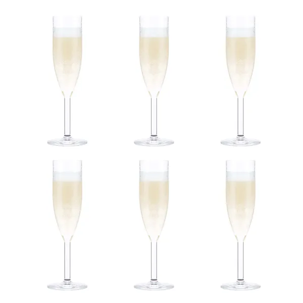 Oktett champagneglas 6-pack, 12 cl