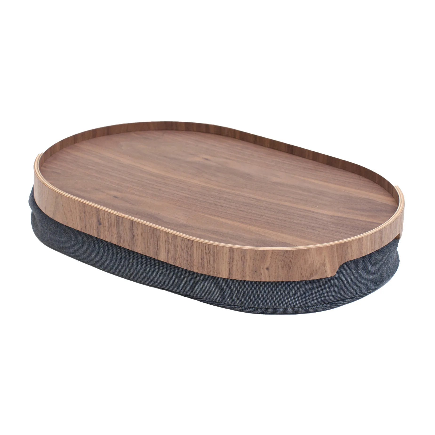 Bosign Plateau avec coussin Bosign curveline medium cm Noyer