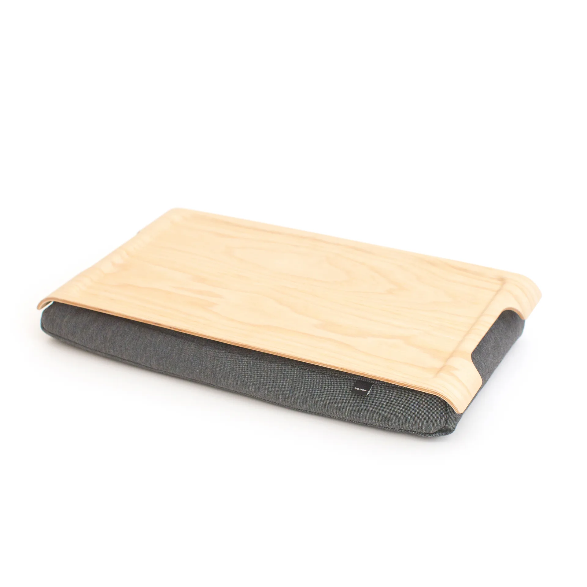 Bosign Plateau avec coussin mini Frêne-gris