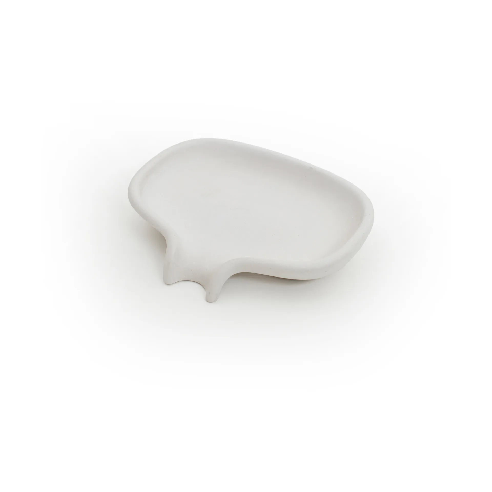 Bosign Porte-savon Soap Saver Flow avec bec d’écoulement en béton Blanc