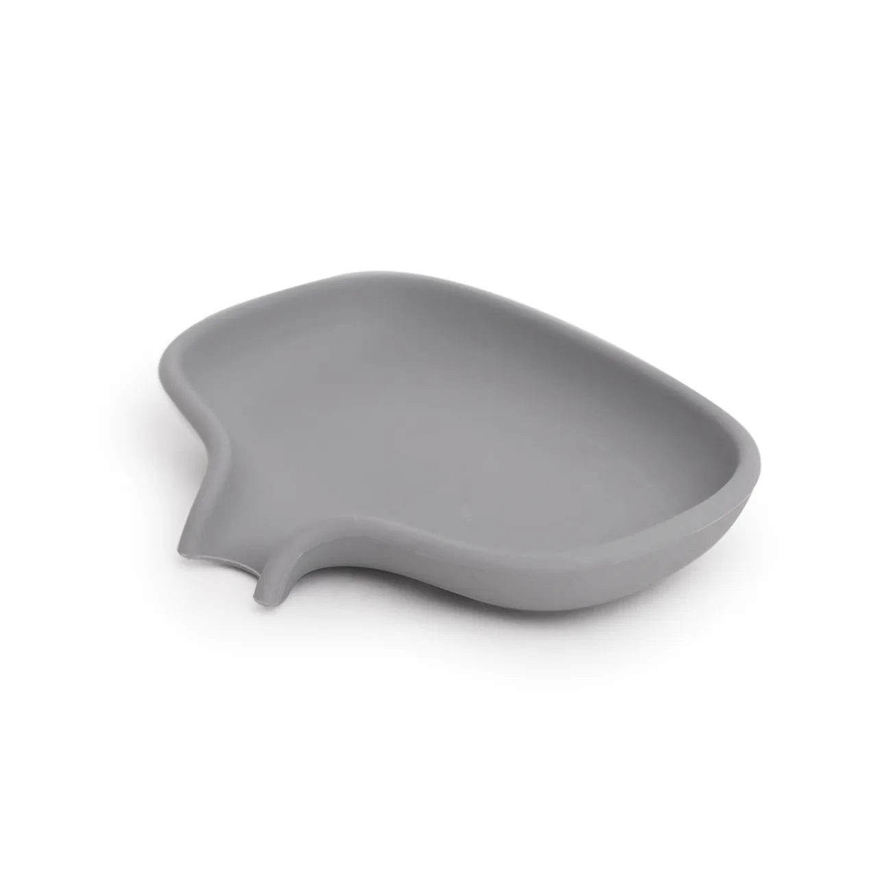 Bosign Support pour savon avec égouttoir silicone Gris