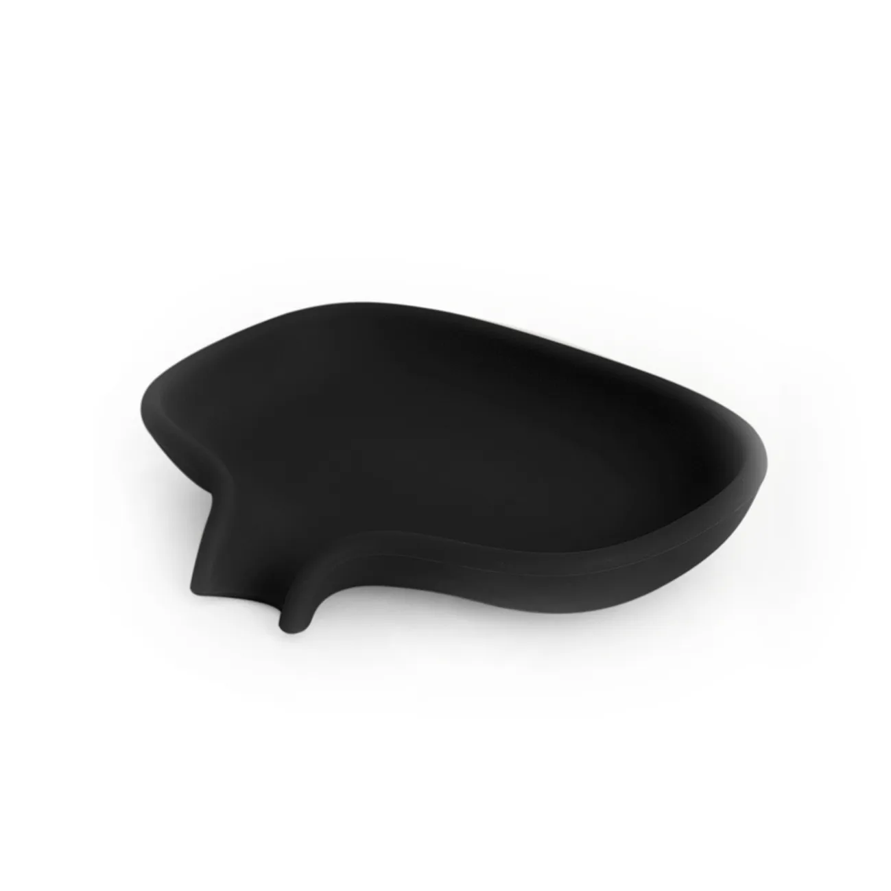 Bosign Support pour savon avec égouttoir silicone Noir
