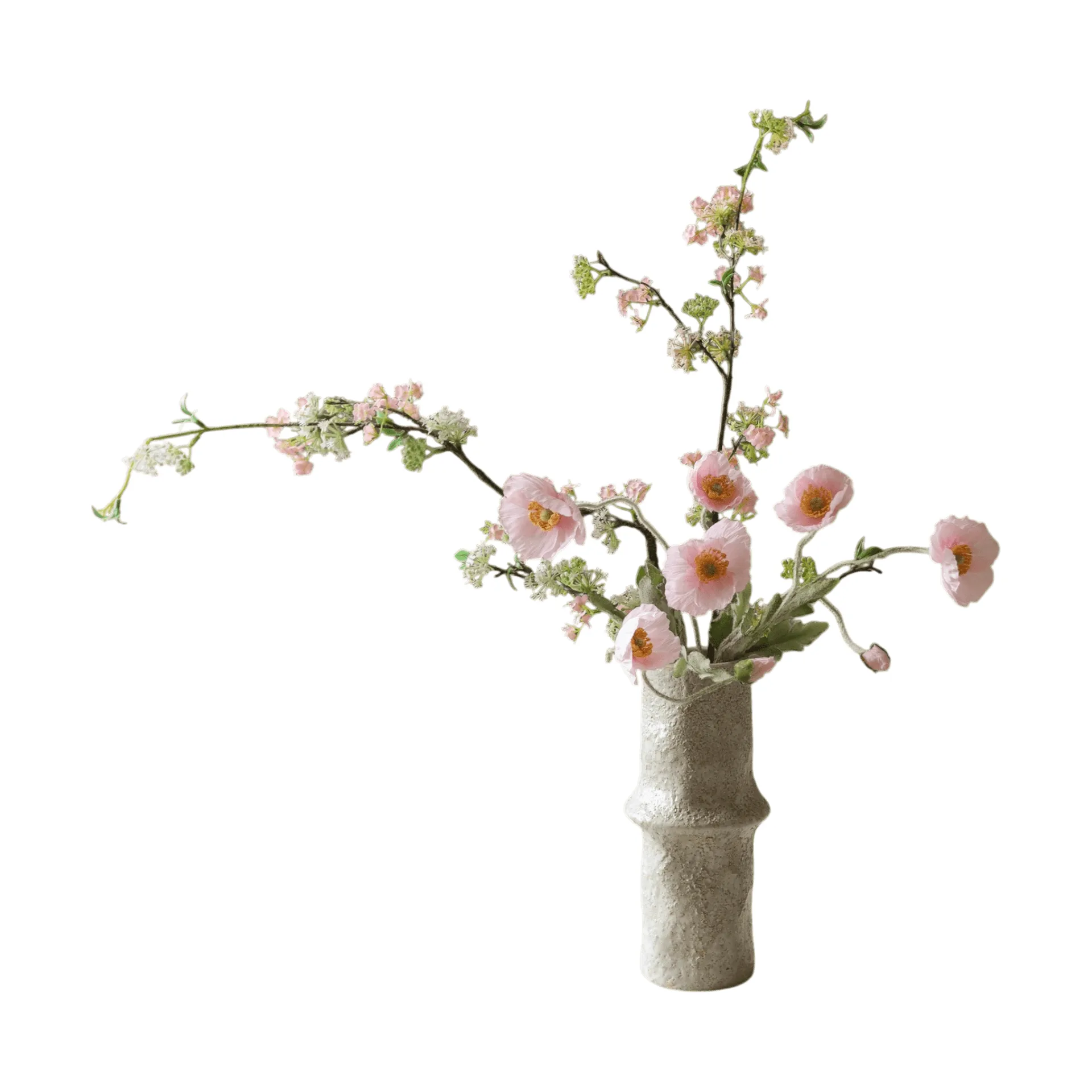 Botané Bouquet artificiel Blossom Veil pavot, saule des neiges