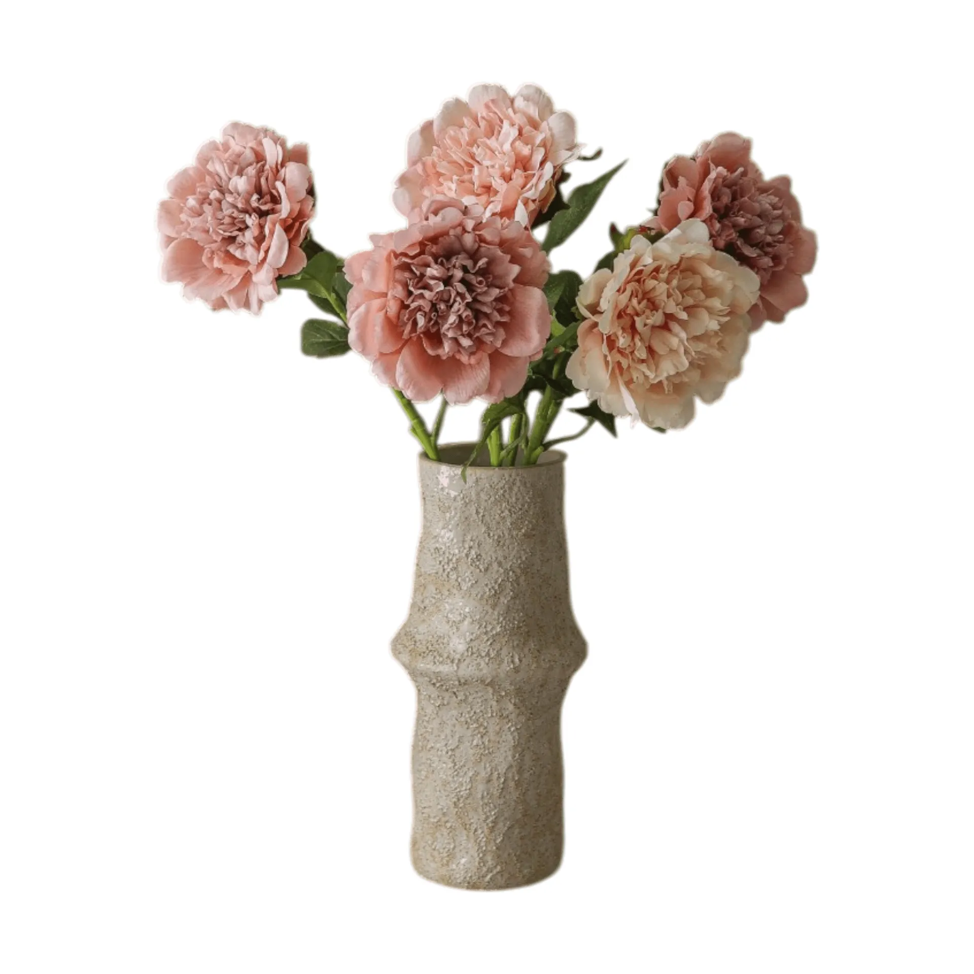 Botané Bouquet artificiel de pivoines Dusty, 5 pièces