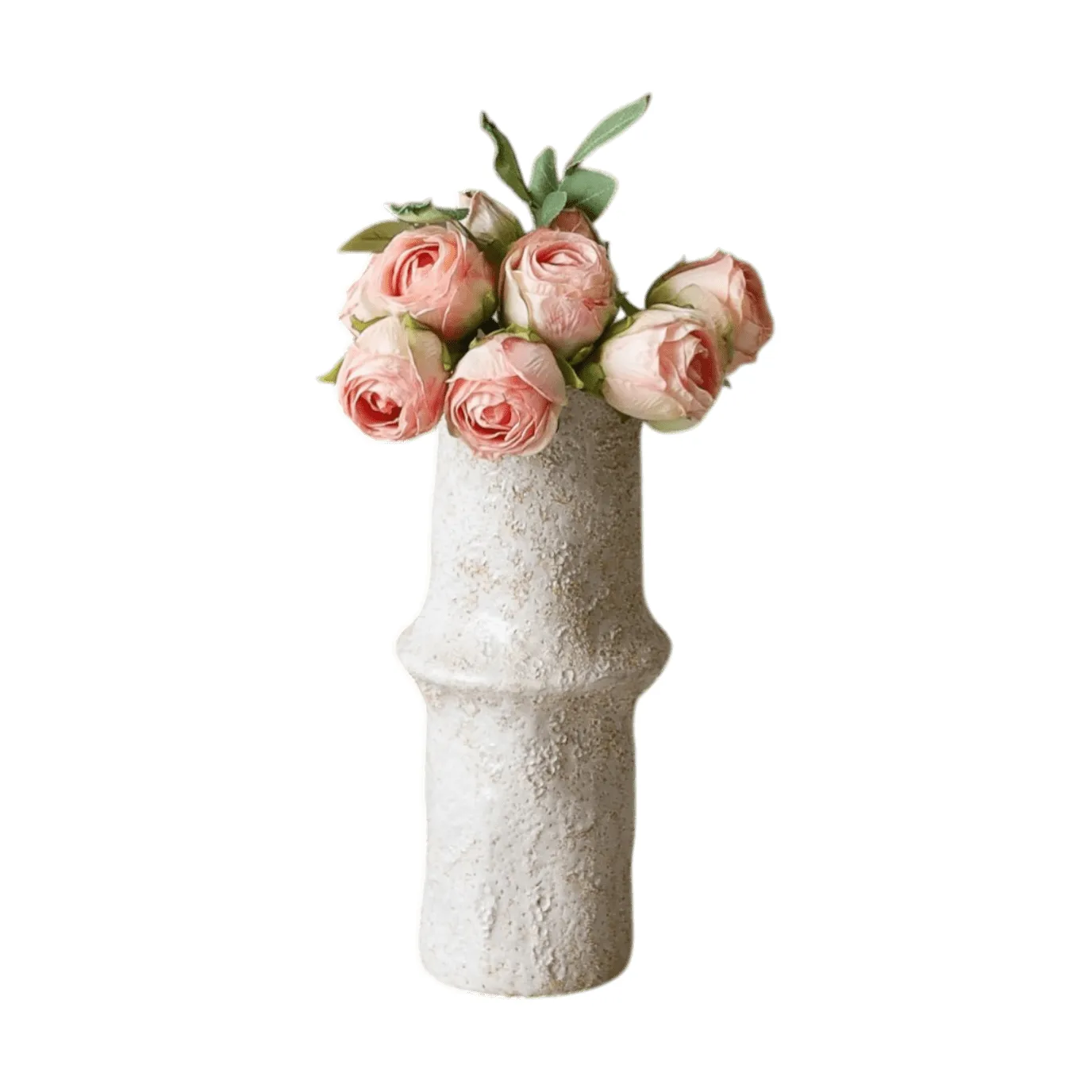 Botané Bouquet artificiel de roses Mini, rose clair 10 pcs