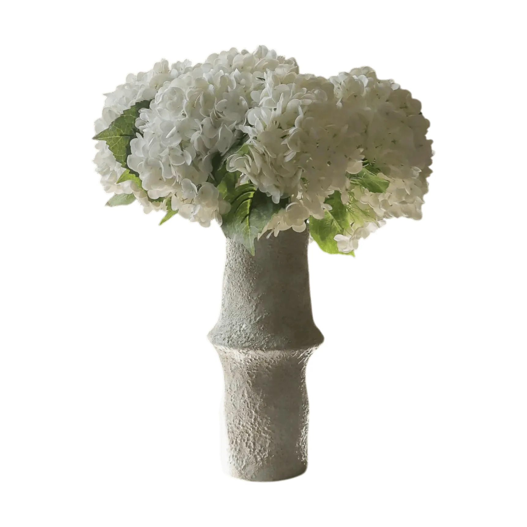 Botané Bouquet artificiel d’hortensias Blanc, 7 pcs