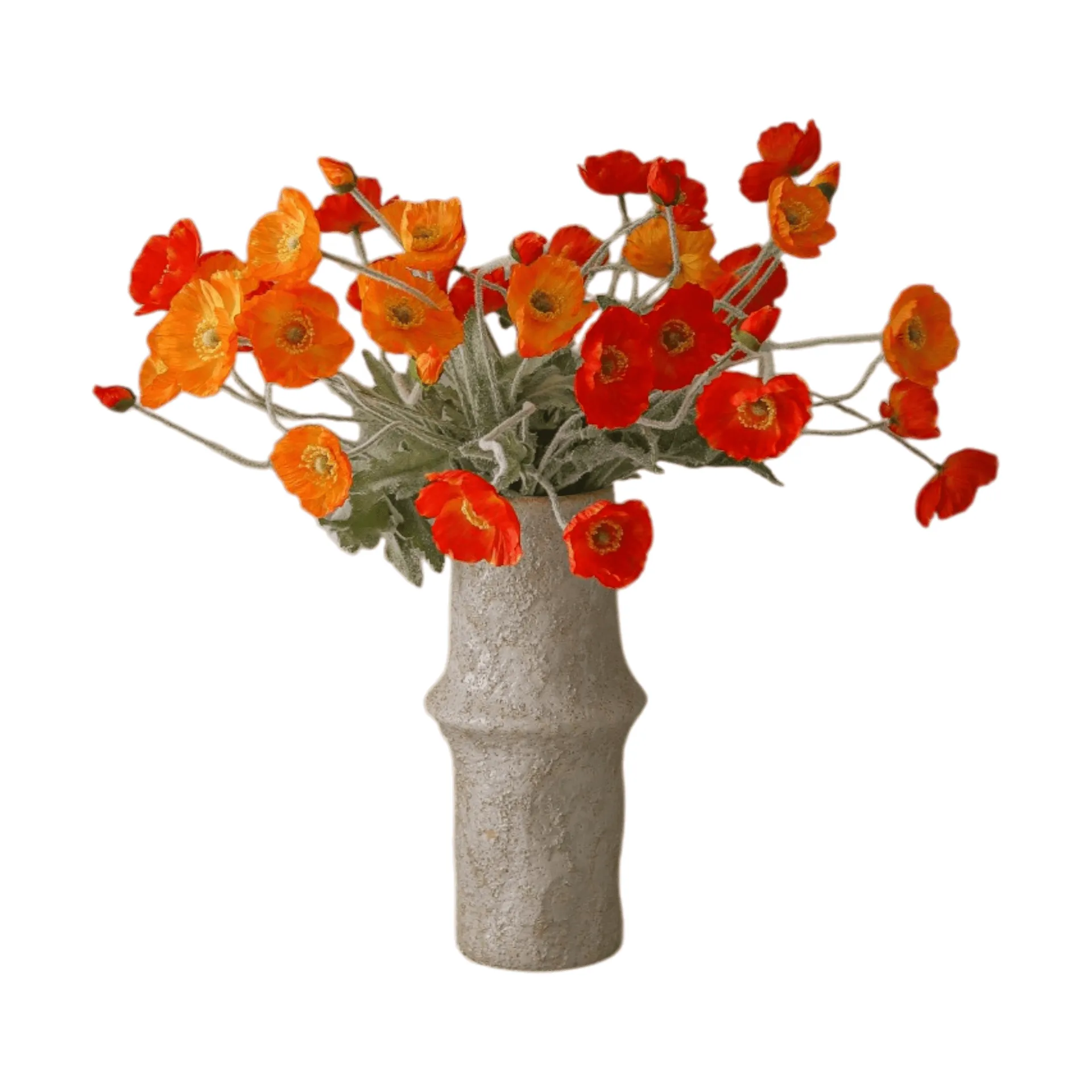 Botané Bouquet artificiel Poppy Sunset Pavot, , 11 pièces