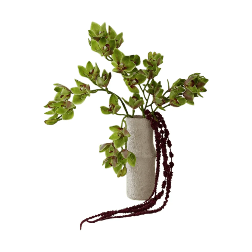 Botané Bouquet artificiel Velvet Vine Orchidée-amarante 6 pcs