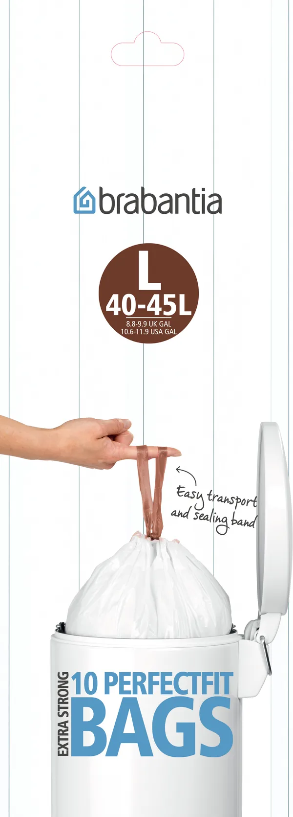 Avfallspåsar L 10 påsar/rulle, 45 l