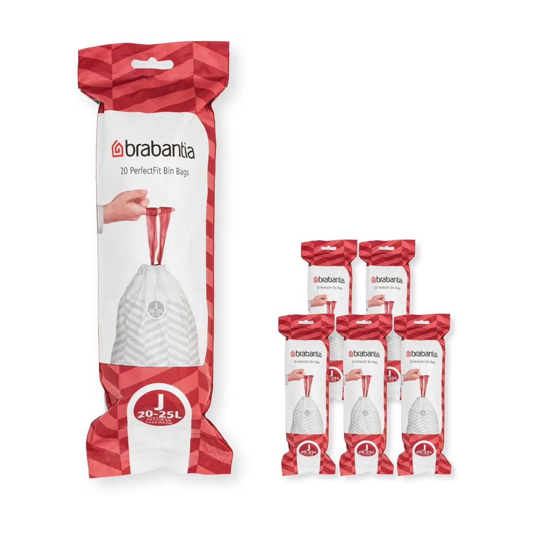 Brabantia Brabantia PerfectFit avfallspåse 120 påsar Modell J, 20-25 L