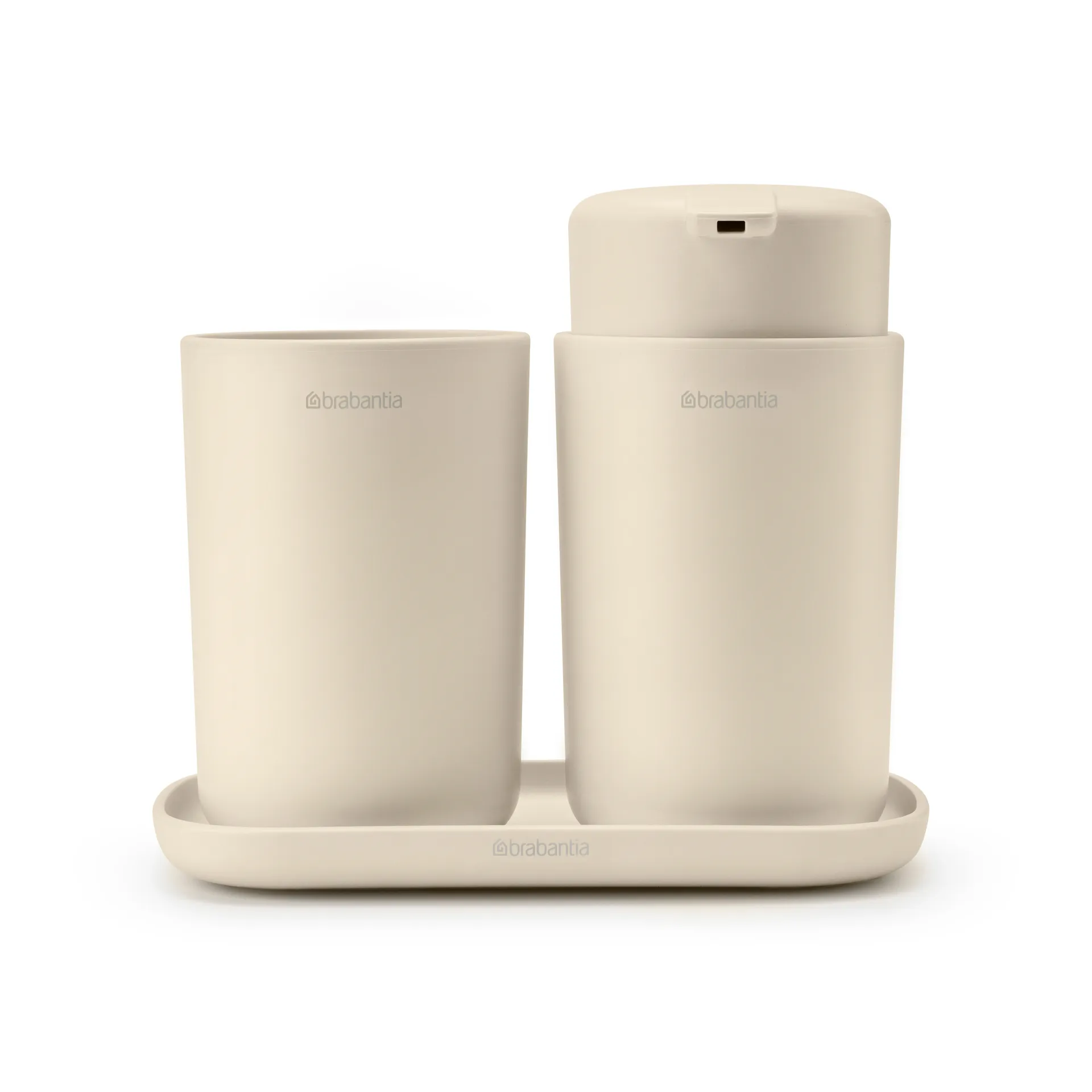 Brabantia Brabantia ReNew badeværelsessæt 3 dele Soft Beige billede