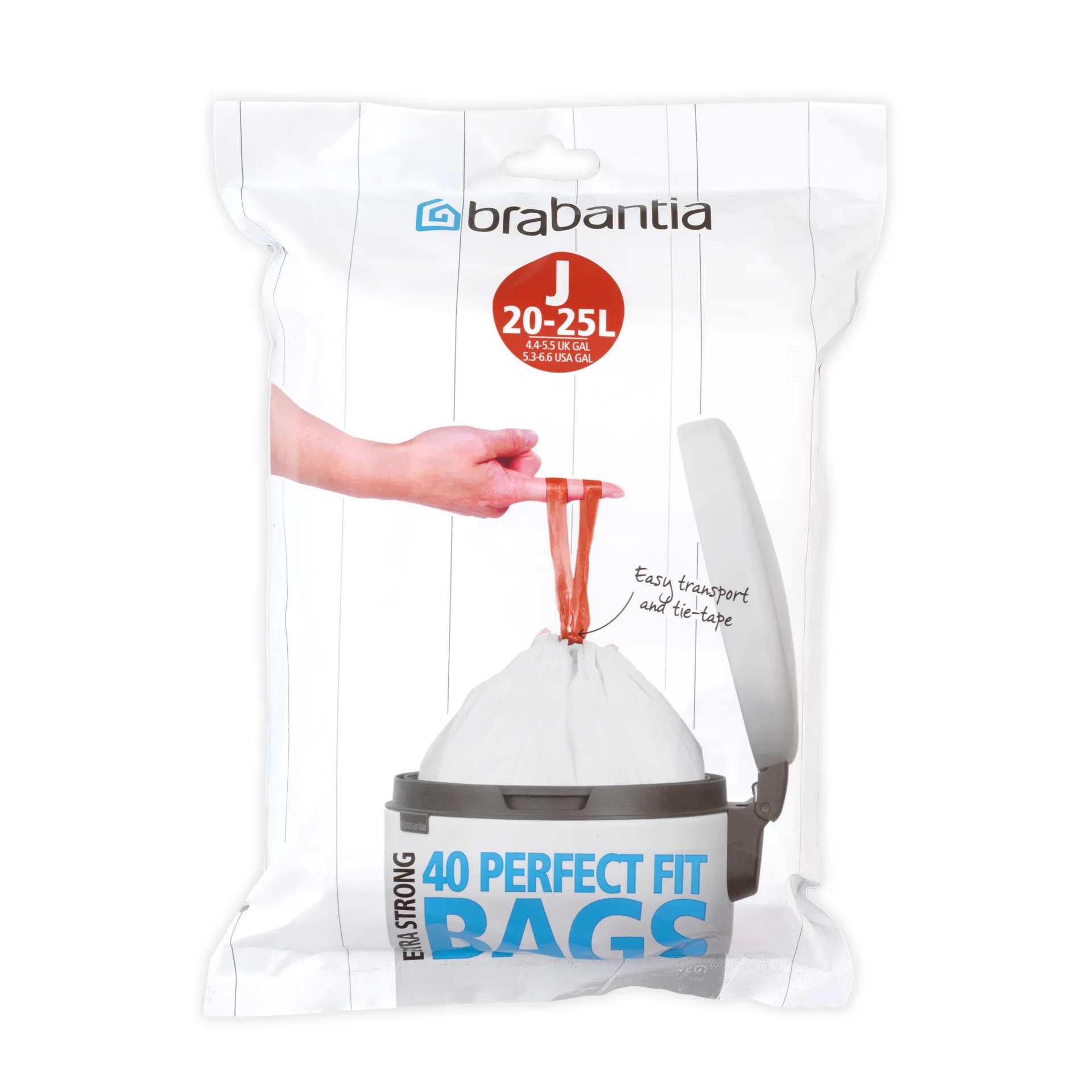 Skraldeposer med snøretræk 40-pak 20-25L, Brabantia