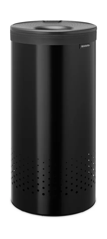 Brabantia tvättkorg plastlock 35 L, Mattsvartt