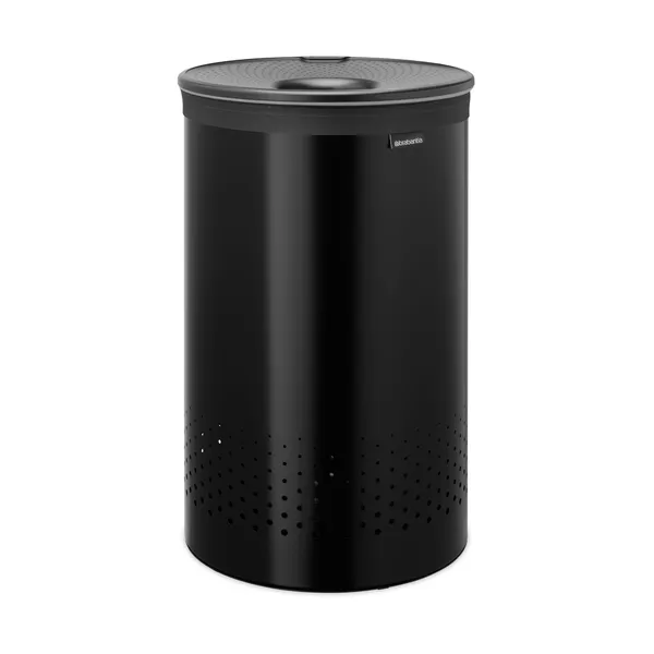 Brabantia tvättkorg plastlock 60 L, Mattsvart