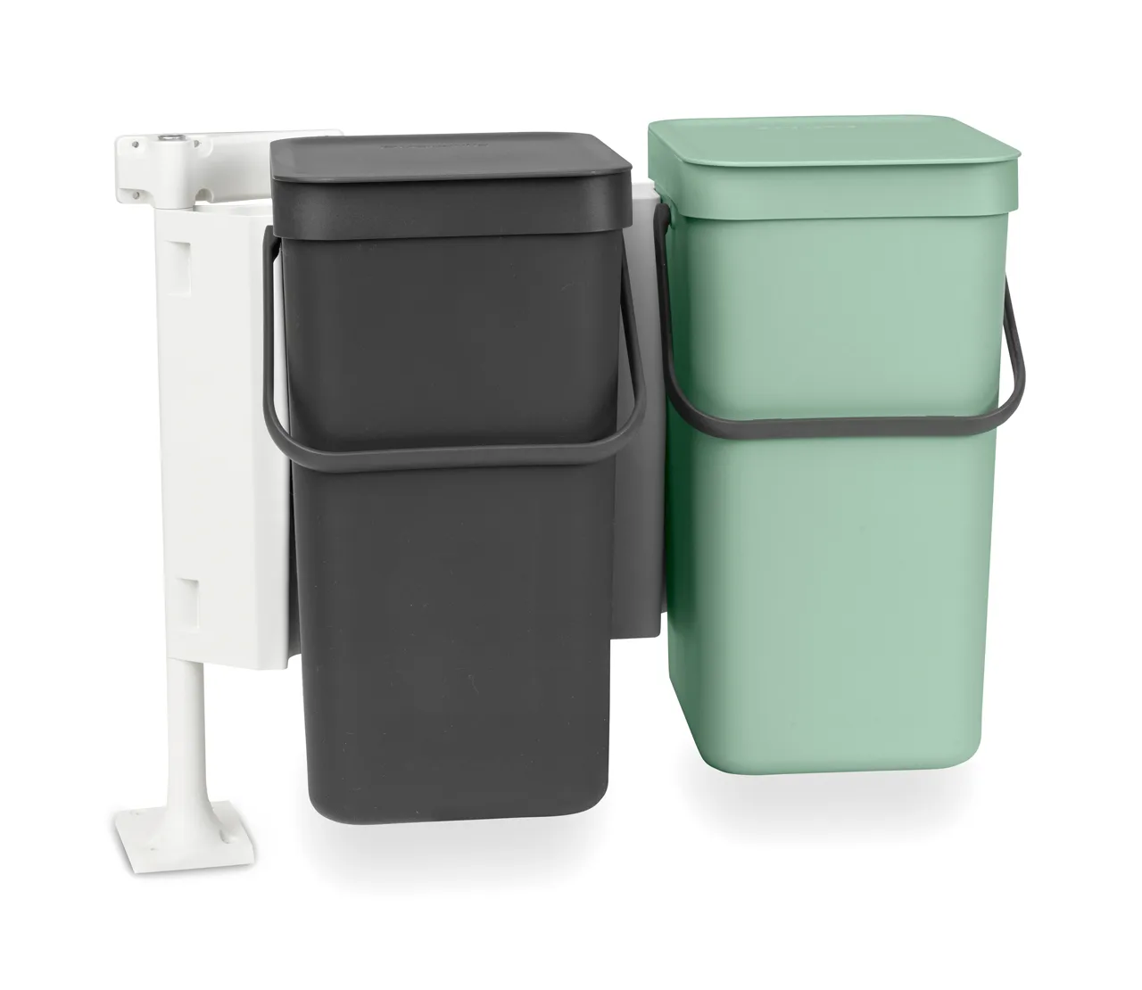 Brabantia Inbyggnadssystem Sort og Go 2x12L Mörkgrå og jade green