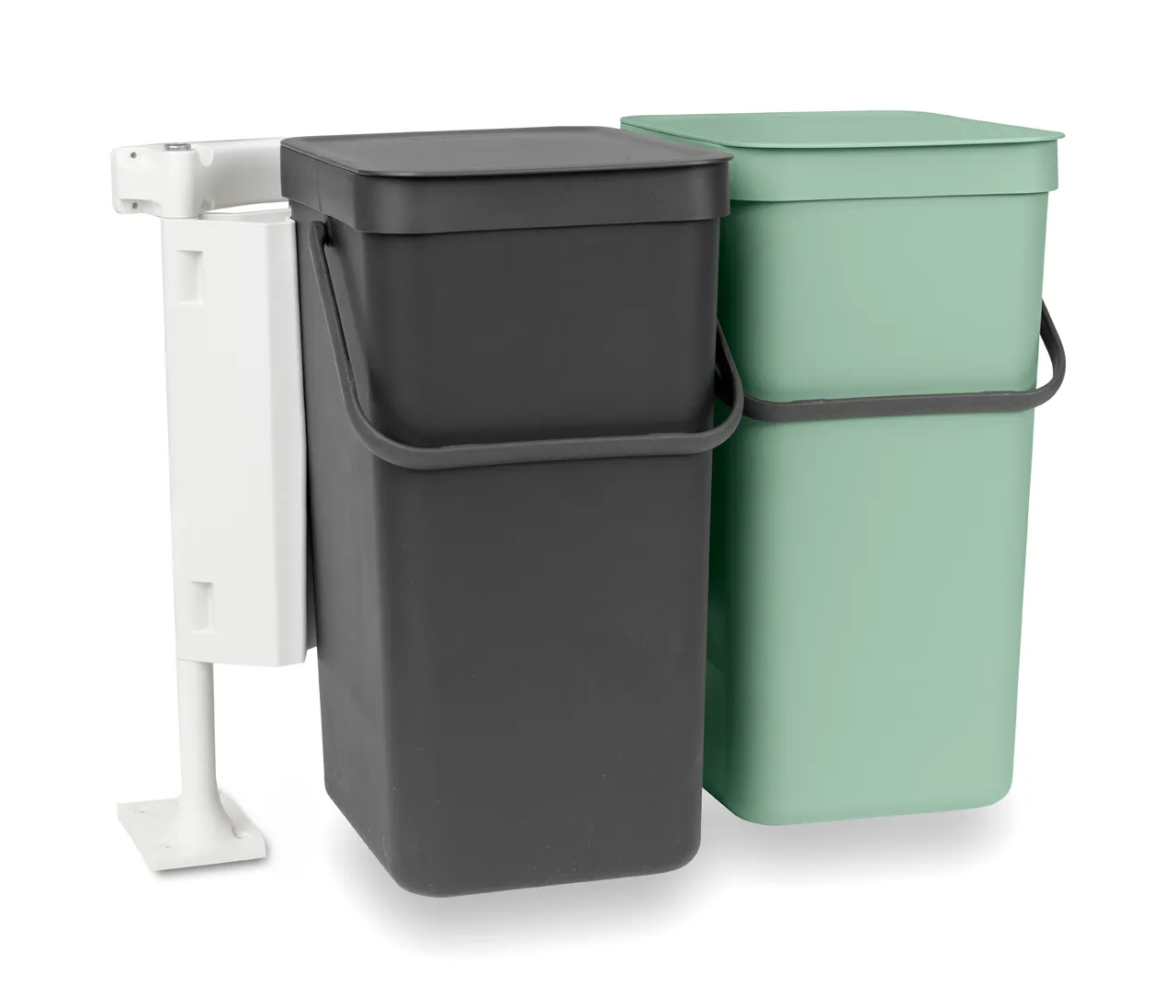 Brabantia Inbyggnadssystem Sort og Go 2x16L Mörkgrå og jade green