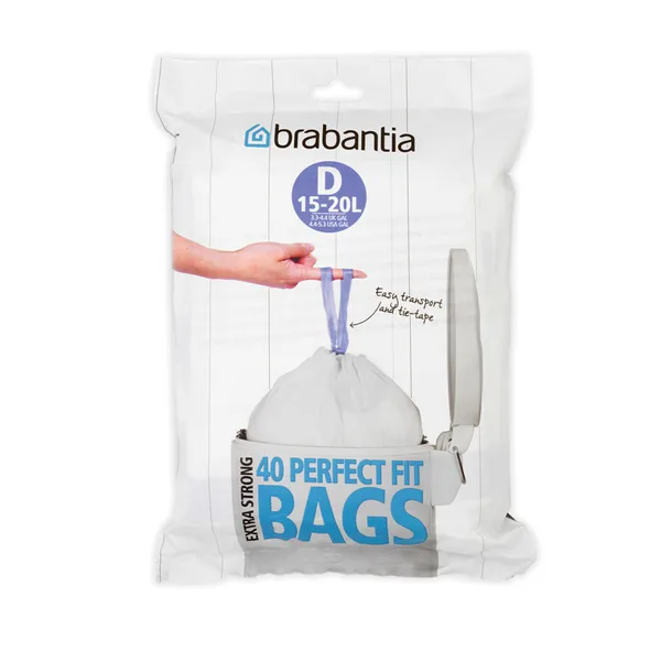 PerfectFit avfallspåsar D (40 st påsar per förpackning), 15-20 l