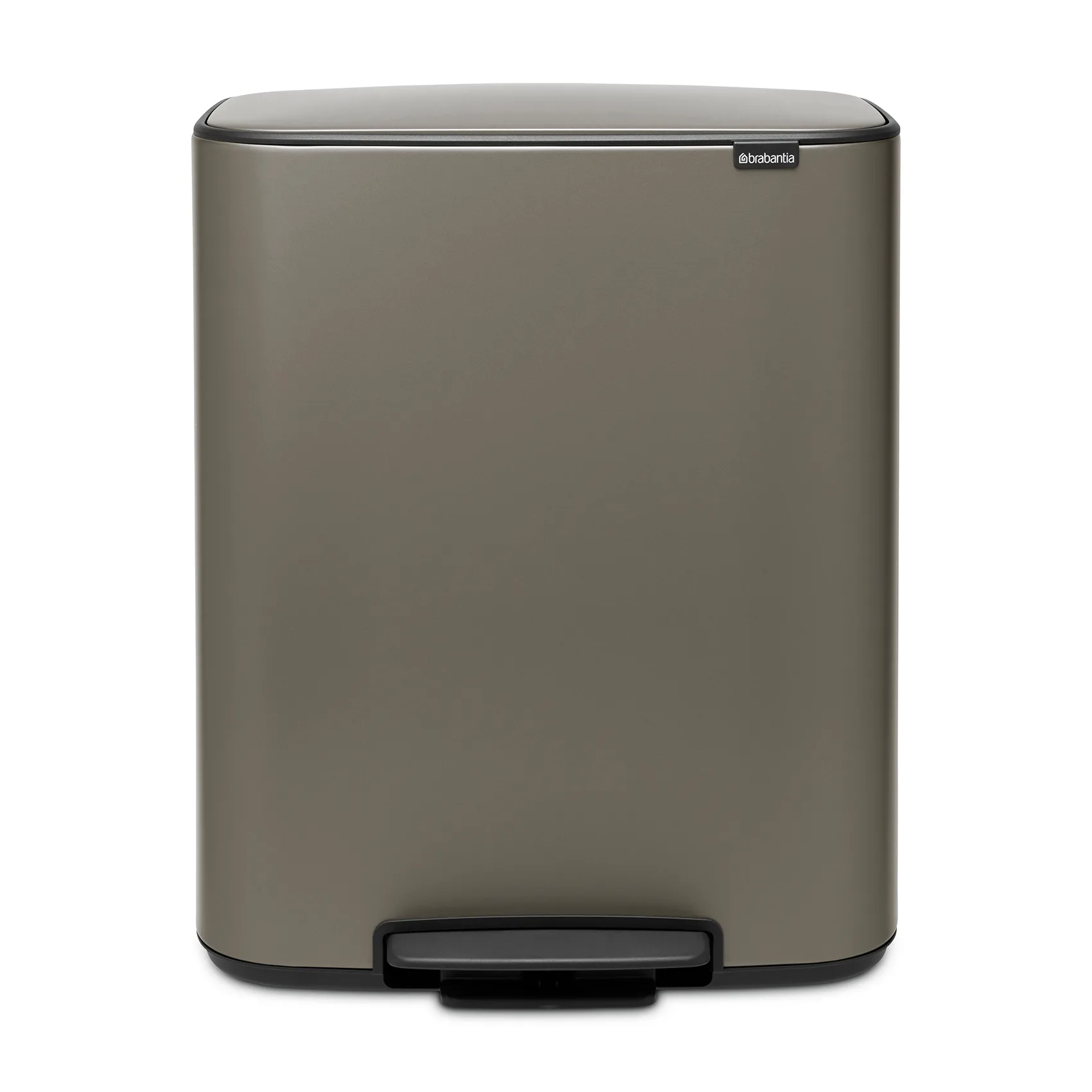 Brabantia Poubelle à pédale Bo bin L Platinum