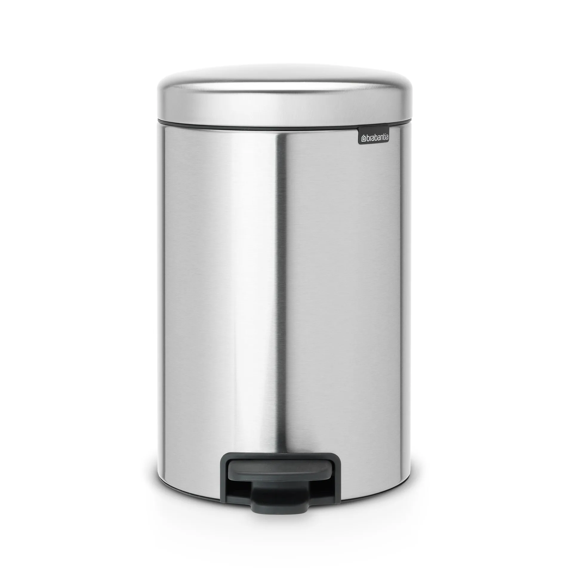 Brabantia Poubelle à pédale New Icon 12 litres acier mate anti empreinte digitale