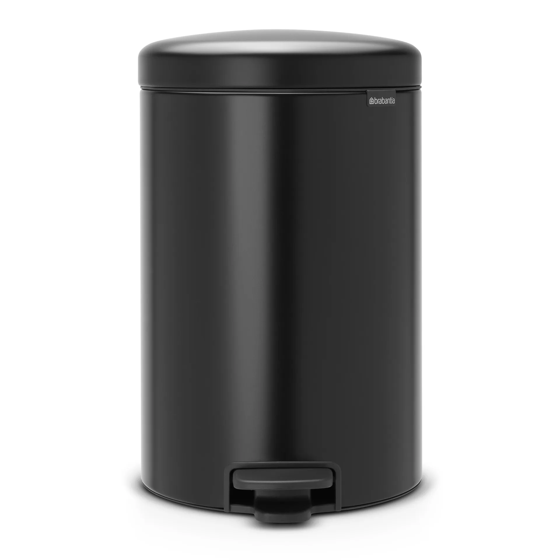 Brabantia Poubelle à pédale New Icon 20 litres noir mate