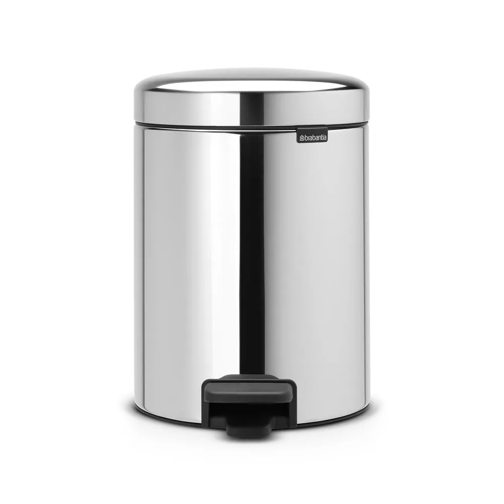 Brabantia Poubelle à pédale New Icon 5 litres acier brillant