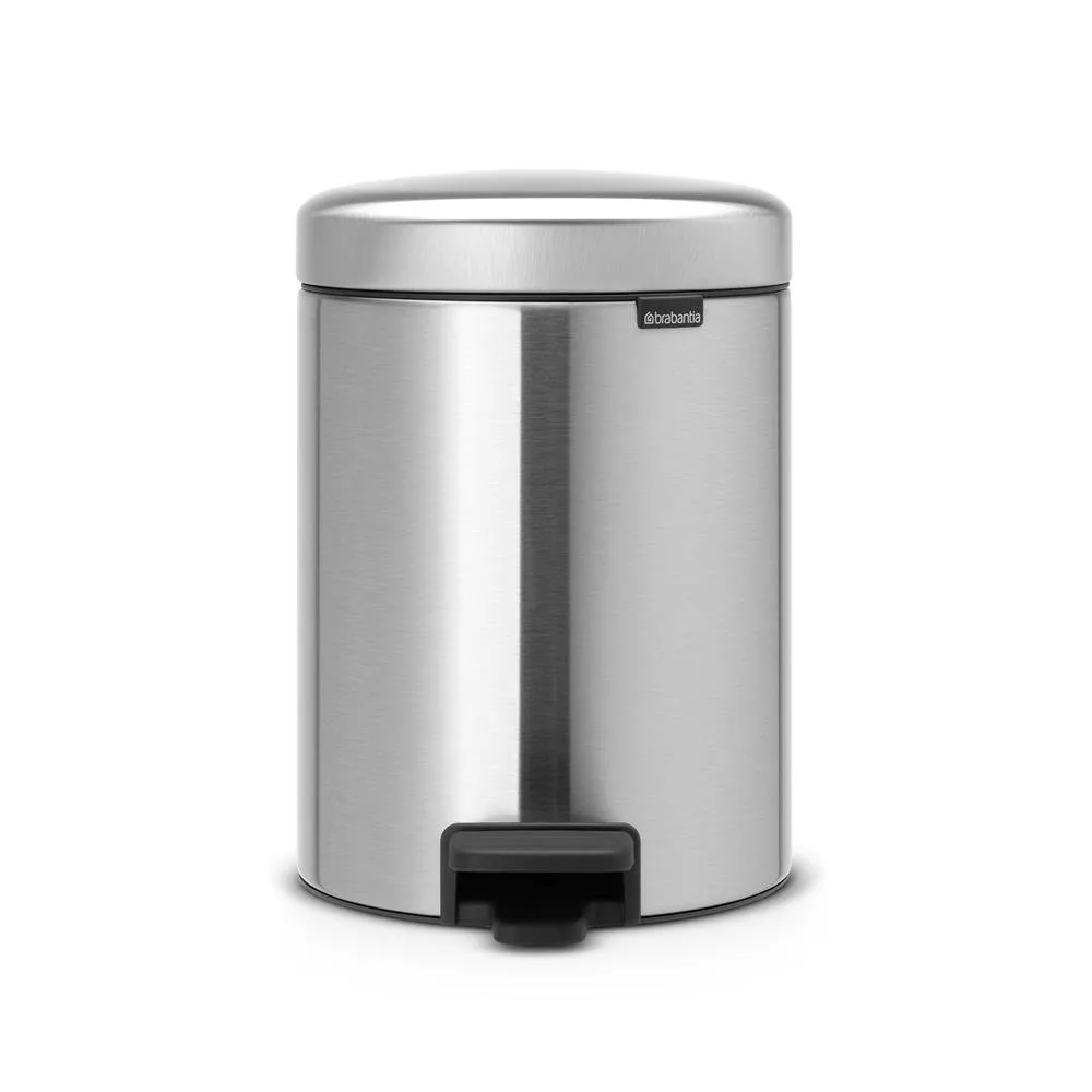 Brabantia Poubelle à pédale New Icon 5 litres acier mate