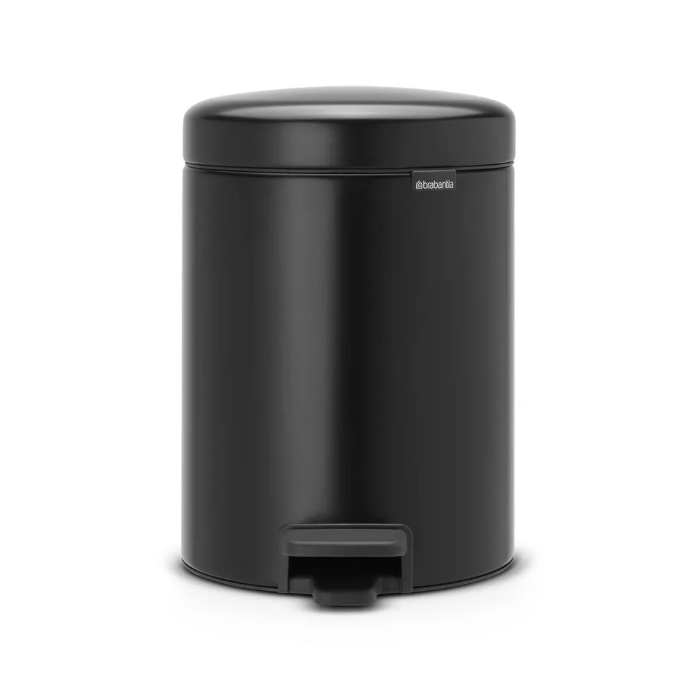 Brabantia Poubelle à pédale New Icon 5 litres matt black (noir)