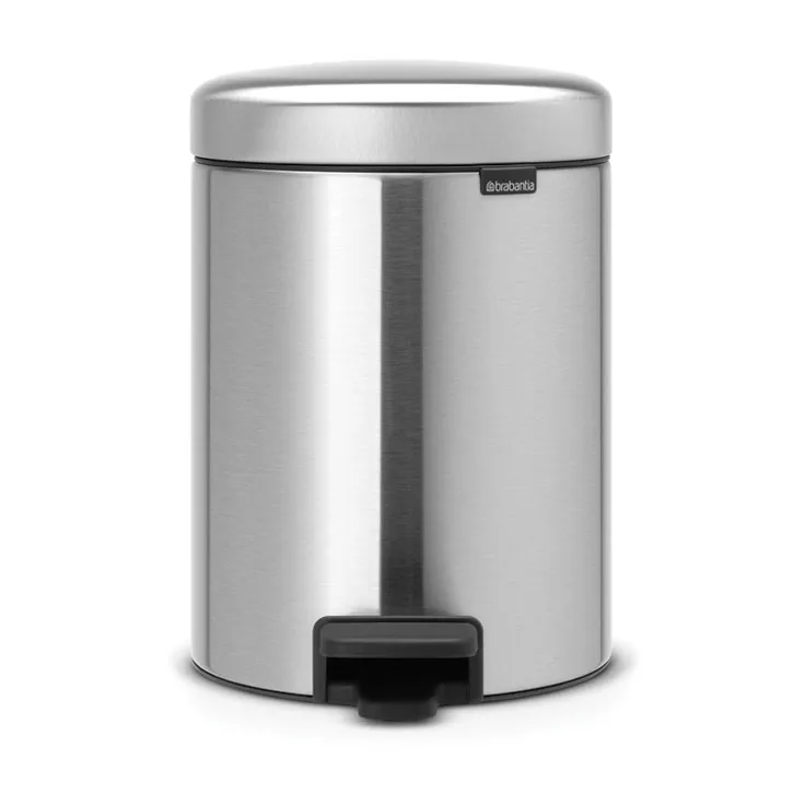 Brabantia Poubelle à pédale New Icon 5 litres Matt steel fingerprint proof