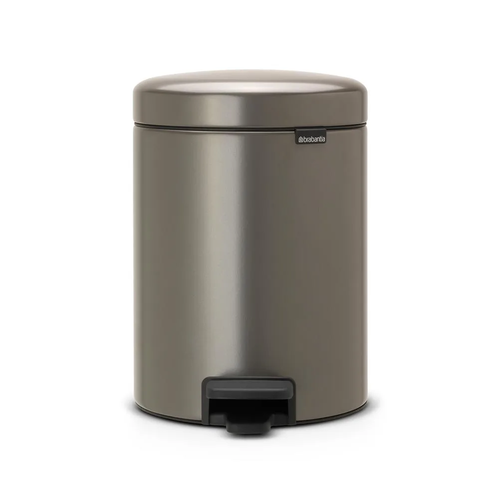 Brabantia Poubelle à pédale New Icon 5 litres platine