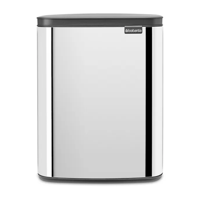 Brabantia Poubelle Bo 12 L Acier brossé brillant